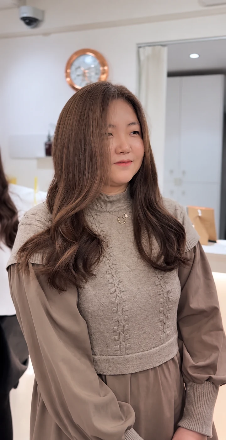 새치 커버 밝은 컬러 염색 완성