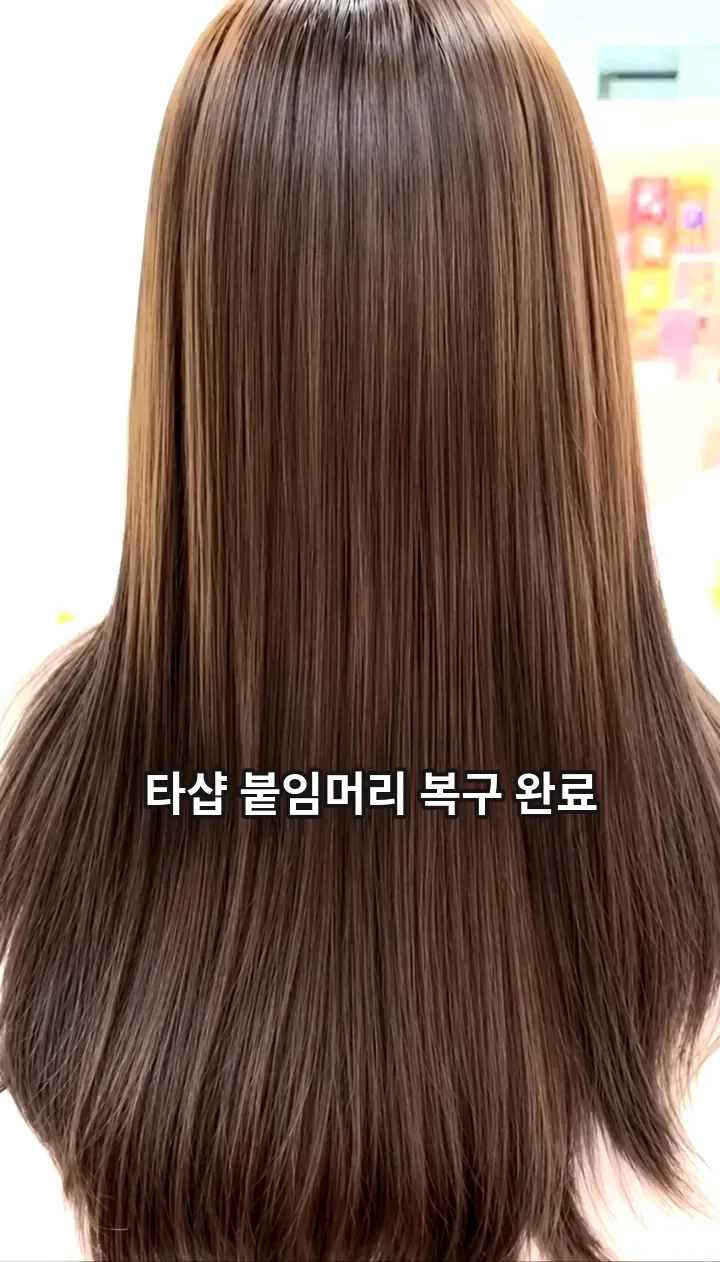 타샵 붙임머리 복구 완료